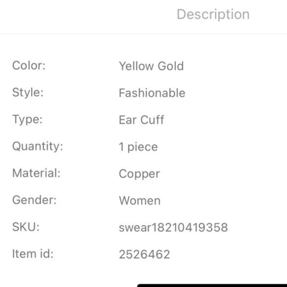 Modern Figurine Ear Cuff Golden - Picture 6 of 6